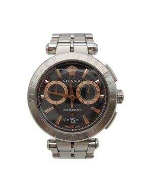 Versace Watch Aion Chronograph Quartz Silver Black